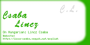 csaba lincz business card